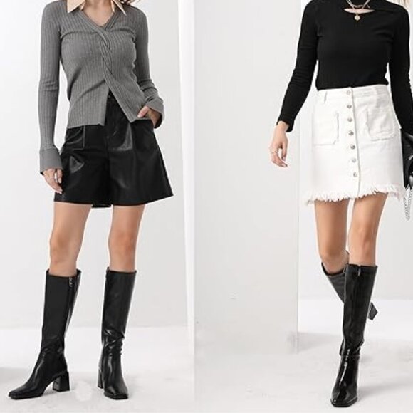 New Feetquake Tall High Patent Leather Boots - Picture 2 of 11